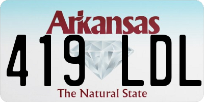 AR license plate 419LDL