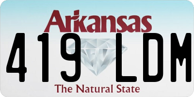 AR license plate 419LDM