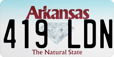 AR license plate 419LDN