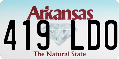 AR license plate 419LDO