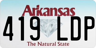 AR license plate 419LDP