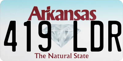 AR license plate 419LDR