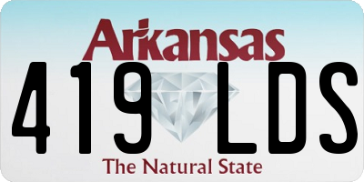 AR license plate 419LDS