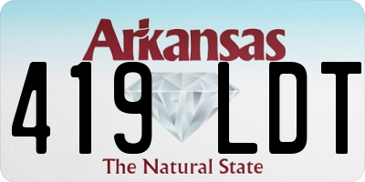 AR license plate 419LDT