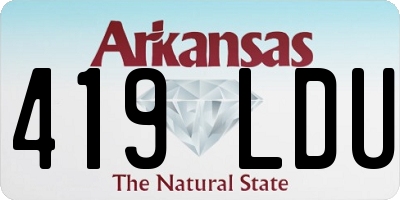 AR license plate 419LDU