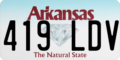 AR license plate 419LDV