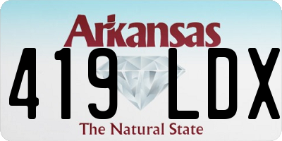 AR license plate 419LDX