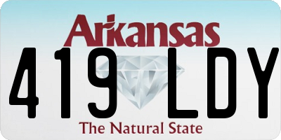 AR license plate 419LDY