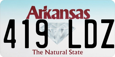 AR license plate 419LDZ
