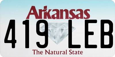 AR license plate 419LEB