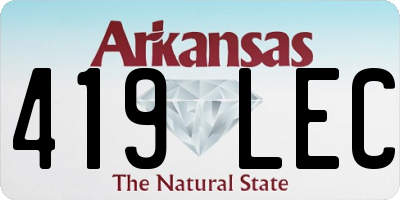 AR license plate 419LEC