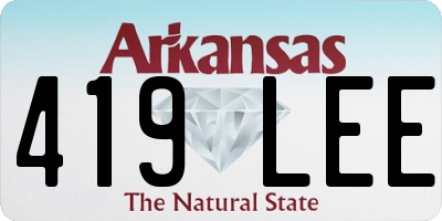 AR license plate 419LEE