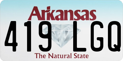 AR license plate 419LGQ