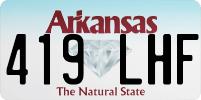 AR license plate 419LHF
