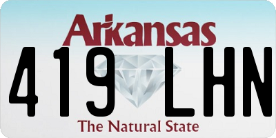 AR license plate 419LHN