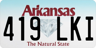 AR license plate 419LKI
