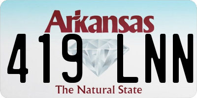 AR license plate 419LNN