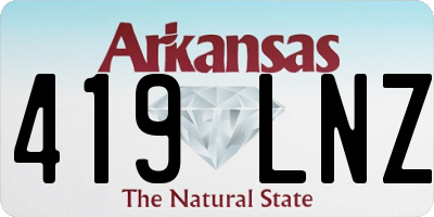 AR license plate 419LNZ