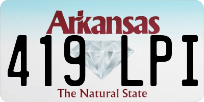 AR license plate 419LPI