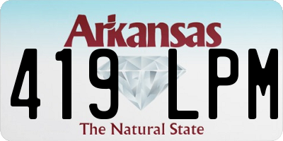 AR license plate 419LPM