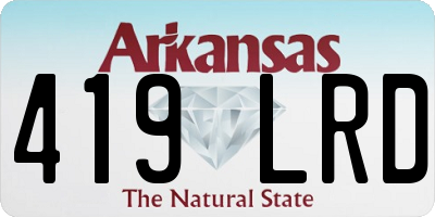 AR license plate 419LRD