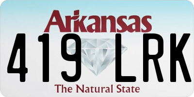 AR license plate 419LRK