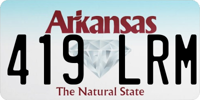 AR license plate 419LRM