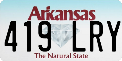 AR license plate 419LRY