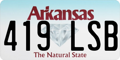 AR license plate 419LSB