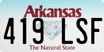 AR license plate 419LSF