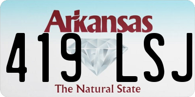 AR license plate 419LSJ