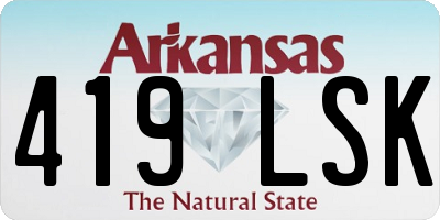 AR license plate 419LSK