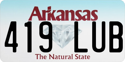AR license plate 419LUB