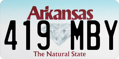 AR license plate 419MBY