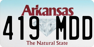 AR license plate 419MDD