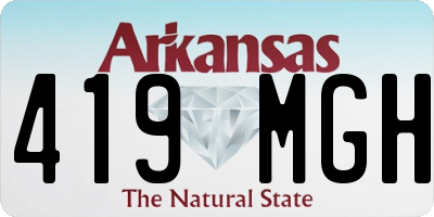 AR license plate 419MGH