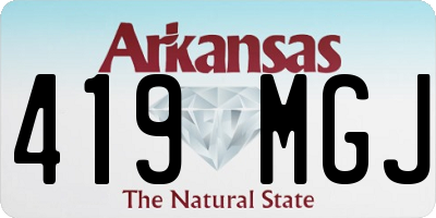 AR license plate 419MGJ