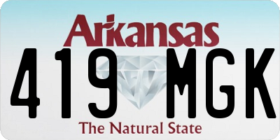 AR license plate 419MGK