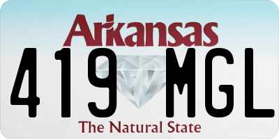 AR license plate 419MGL