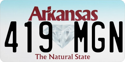 AR license plate 419MGN