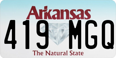 AR license plate 419MGQ