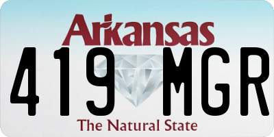 AR license plate 419MGR