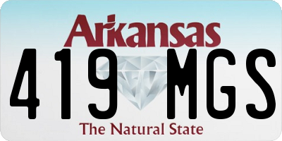 AR license plate 419MGS