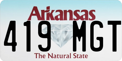 AR license plate 419MGT