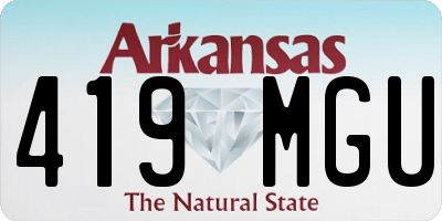 AR license plate 419MGU