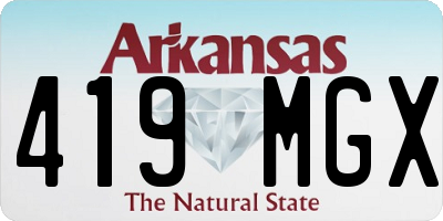 AR license plate 419MGX