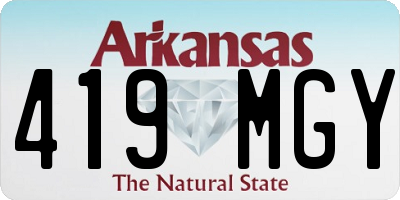 AR license plate 419MGY