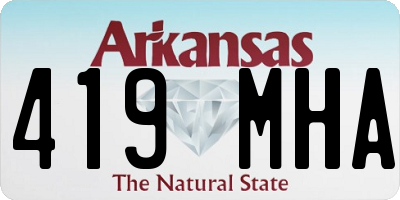 AR license plate 419MHA
