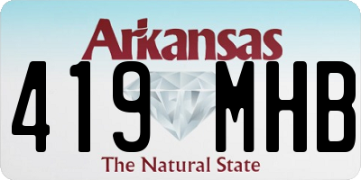 AR license plate 419MHB