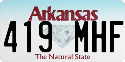 AR license plate 419MHF